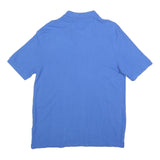 CALVIN KLEIN JEANS Mens Blue Short Sleeve Plain M Cotton Blend Polo Shirt