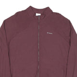 COLUMBIA Mens Maroon Jacket XL Polyester Blend Plain Zip Outdoor Casual