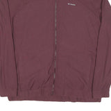 COLUMBIA Mens Maroon Jacket XL Polyester Blend Plain Zip Outdoor Casual