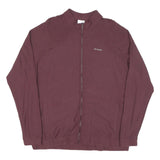 COLUMBIA Mens Maroon Jacket XL Polyester Blend Plain Zip Outdoor Casual