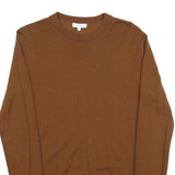REISS Mens Brown Plain Pullover Crew Neck Basic Knit XS Wool Jumper
