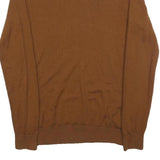 REISS Mens Brown Plain Pullover Crew Neck Basic Knit XS Wool Jumper