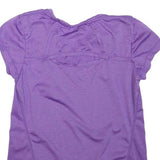 CRAFT Womens Purple Sleeveless Round Neck Graphic T-Shirt S Activewear
