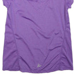 CRAFT Womens Purple Sleeveless Round Neck Graphic T-Shirt S Activewear