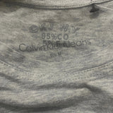 Calvin Klein Spellout Long Sleeve T-Shirt - Medium Grey Cotton