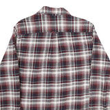 JACHS Mens Red & Grey Plaid Cotton Shirt M Button-Up Casual Long Sleeve