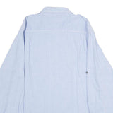 TOMMY HILFIGER Mens Blue Cotton Shirt L Button Front Casual Shirt L