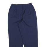 GOODWILL Womens Wool Blend Navy Regular Fit Straight Trousers W26 L27