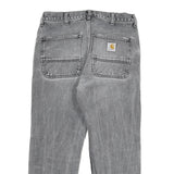 CARHARTT Mens Regular Fit Grey Denim Jeans W30 L25 Zip Casual Workwear
