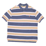 POLO RALPH LAUREN Mens Blue & Yellow Striped Short Sleeve Polo Shirt XL