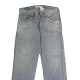 LEVI'S Mens Regular Fit Blue Denim Light Wash Jeans W32 L30 Casual Zip Closure