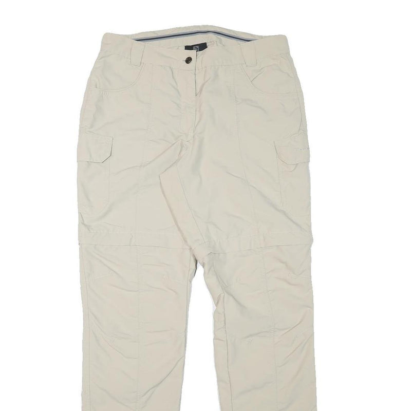 TREVOLUTION Womens Regular Beige Polyester Blend Zip Trousers W30 L31 Casual