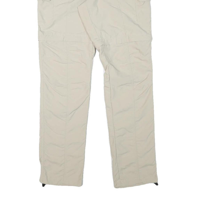 TREVOLUTION Womens Regular Beige Polyester Blend Zip Trousers W30 L31 Casual