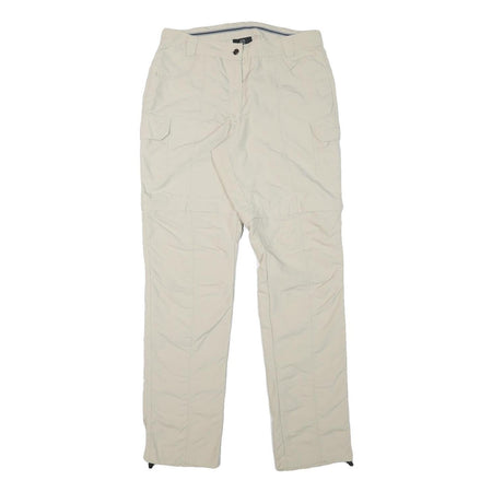 TREVOLUTION Womens Regular Beige Polyester Blend Zip Trousers W30 L31 Casual