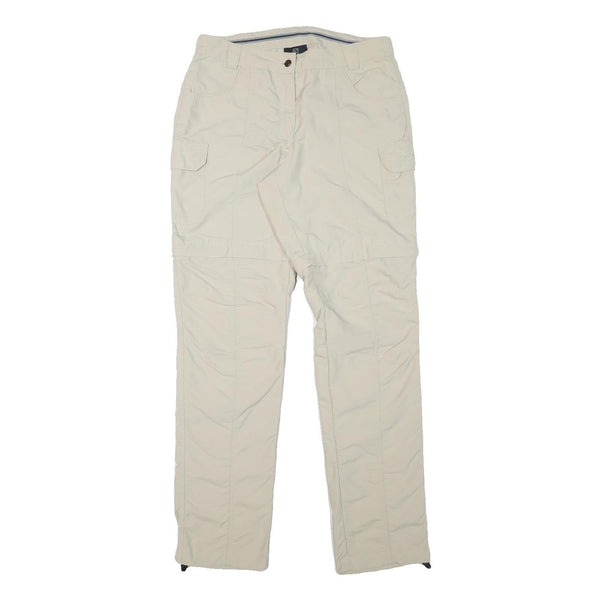 TREVOLUTION Womens Regular Beige Polyester Blend Zip Trousers W30 L31 Casual