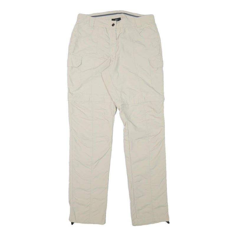 TREVOLUTION Womens Regular Beige Polyester Blend Zip Trousers W30 L31 Casual