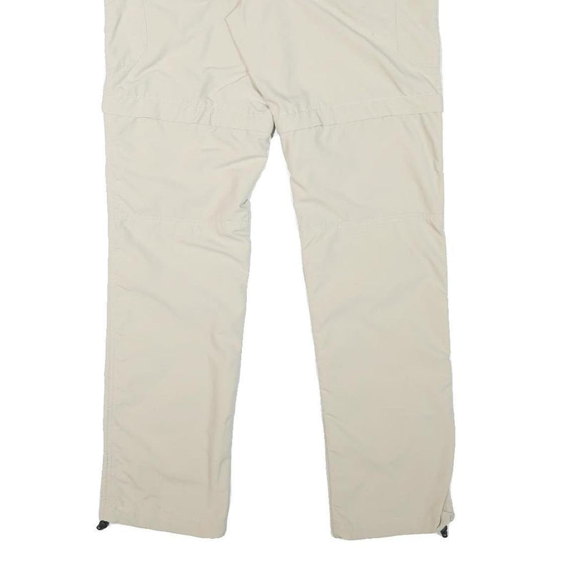 TREVOLUTION Womens Regular Beige Polyester Blend Zip Trousers W30 L31 Casual