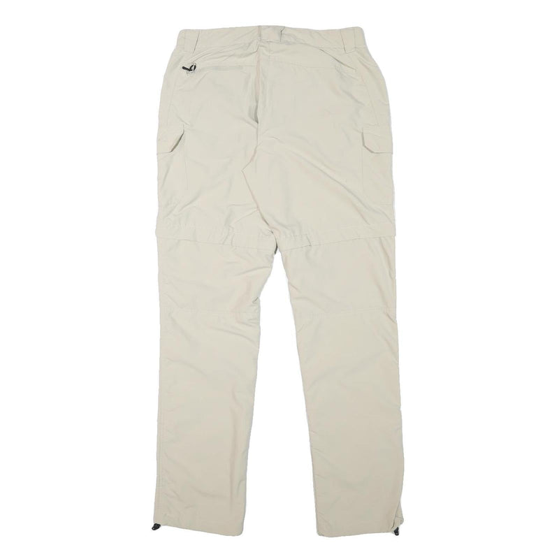 TREVOLUTION Womens Regular Beige Polyester Blend Zip Trousers W30 L31 Casual