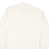 CLUB Mens Cream & Brown Check Button-Down Shirt M Lightweight Smart Casual