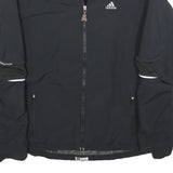 ADIDAS Womens Black ClimaProof Jacket UK 14 Polyester Blend Zip Athletic