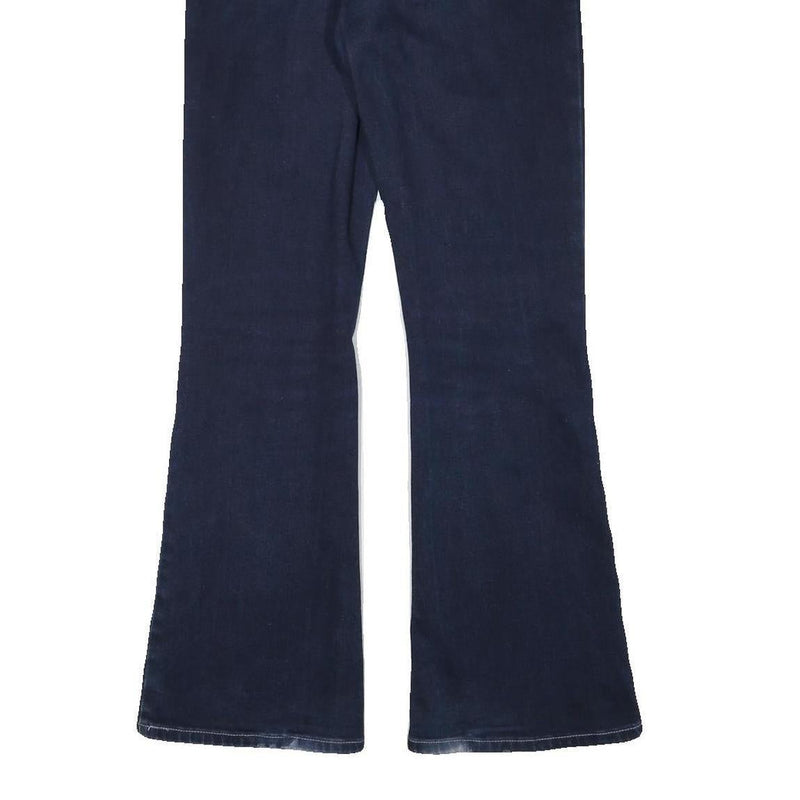 LEE Womens Blue Regular Flared Denim Woven Jeans W28 L29 Classic Zip Cotton