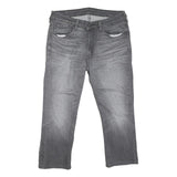 LEVI'S 514 Classic Mens Jeans Grey Regular Straight Denim Medium W34 L23 Zip
