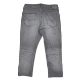 LEVI'S 514 Classic Mens Jeans Grey Regular Straight Denim Medium W34 L23 Zip