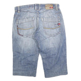 QUIKSILVER Mens Denim Blue Casual Shorts M W30 Button Fly Cotton Blend