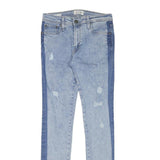JACK AND JONES Mens Slim Light Blue Denim Stone Wash W28 L31 Contrast Side Panel