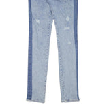 JACK AND JONES Mens Slim Light Blue Denim Stone Wash W28 L31 Contrast Side Panel