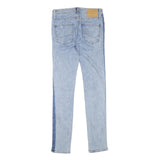 JACK AND JONES Mens Slim Light Blue Denim Stone Wash W28 L31 Contrast Side Panel