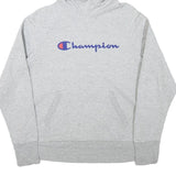 CHAMPION Mens Grey Hoodie M Cotton Blend Pullover Sweatshirt