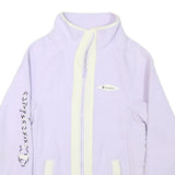 CHAMPION Womens Lilac Cream Zip Jacket S Polyester Blend Fleece Stylish