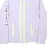 CHAMPION Womens Lilac Cream Zip Jacket S Polyester Blend Fleece Stylish