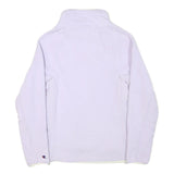 CHAMPION Womens Lilac Cream Zip Jacket S Polyester Blend Fleece Stylish