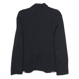 ZARA WOMAN Womens Black Jacket S Polyester Blend Button Plain Tailored Blazer
