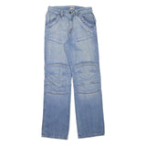 YOU Womens Regular Fit Blue Denim Rinse Wash Jeans W28 L31 Straight Leg Zip