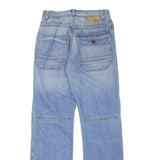 YOU Womens Regular Fit Blue Denim Rinse Wash Jeans W28 L31 Straight Leg Zip
