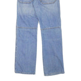 YOU Womens Regular Fit Blue Denim Rinse Wash Jeans W28 L31 Straight Leg Zip