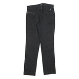 GAUDI Womens Cotton Blend Black Regular Fit Straight Leg Trousers W28 L30