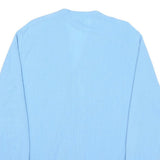 IZOD LACOSTE Womens Blue Plain V-Neck Button Up Jumper XL Acrylic Knitwear