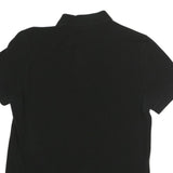 LACOSTE LIVE Mens Black Short Sleeve Plain Polo Shirt M Cotton Blend