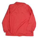 Womens Red Plain Button Jacket L Polyester Blend Casual Outerwear