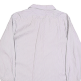 RALPH LAUREN Mens White & Pink Stripe Shirt L Classic Fit Cotton Long Sleeve
