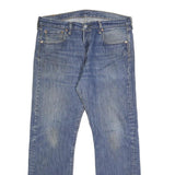 LEVI'S 501 Mens Jeans Blue Regular Straight Denim Medium W35 L32 Classic Button