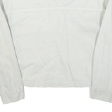 ZARA Womens White Cotton Blend Button Jacket S Plain Classic Casual Fashion