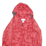 COLUMBIA Womens Red Polyester Outdoor Jacket S Zip Hooded Printed