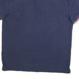 TOMMY HILFIGER Mens Navy Blue Cotton Blend Short Sleeve Polo Shirt M Classic Fit