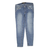 ANGELS Womens Regular Fit Blue Denim Jeans W36 L29 Zip Casual Stylish
