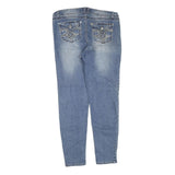 ANGELS Womens Regular Fit Blue Denim Jeans W36 L29 Zip Casual Stylish